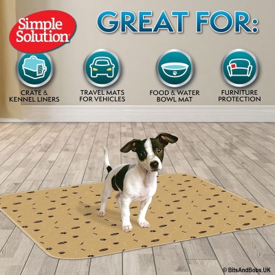 Simple Solution Washable Pet Mat - 2 x Medium