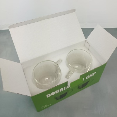 HOMELY Tempered Double Wall Glass Cups