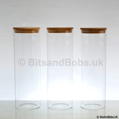 HOMELY Set of 3 Glass Spaghetti Jars