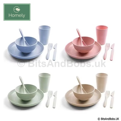 HOMELY Wheat Straw Dinnerware Set