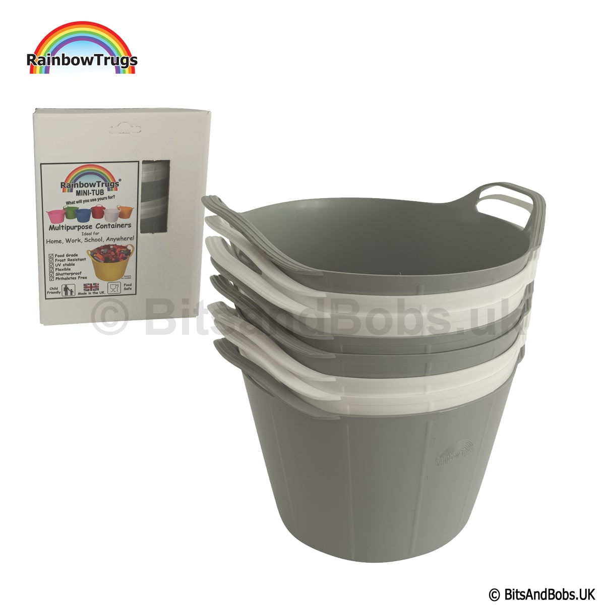 RAINBOW TRUG Mini-Tub Grey and White Collection